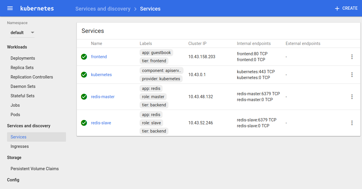 Rancher Kubernetes Serivces no External endpoints