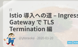 Featured image of post Istio 導入への道 – Ingress Gateway で TLS Termination 編