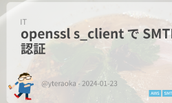 Featured image of post openssl s_client で SMTP 認証